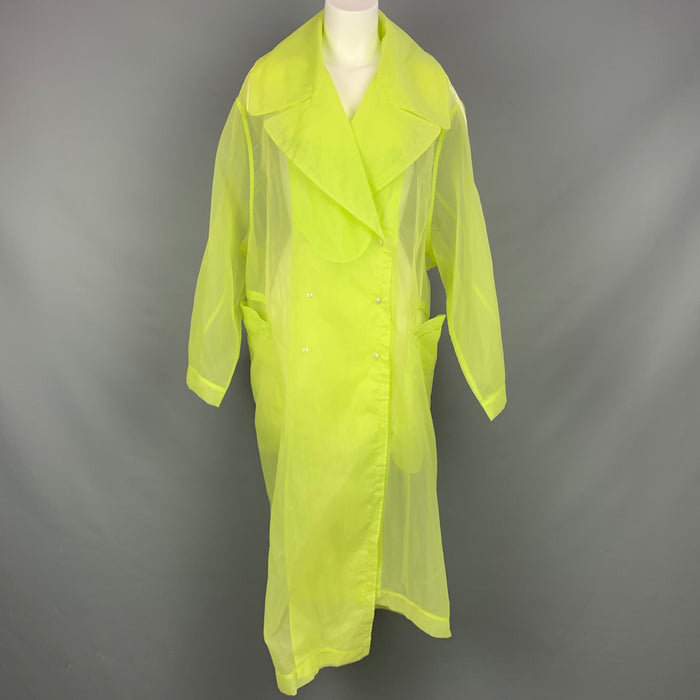 ADIDAS x IVY Park Size S Yellow Sheer Nylon Organza Oversized Coat