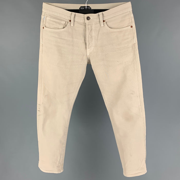 TOM FORD Size 31 Beige Cotton Straight Casual Pants