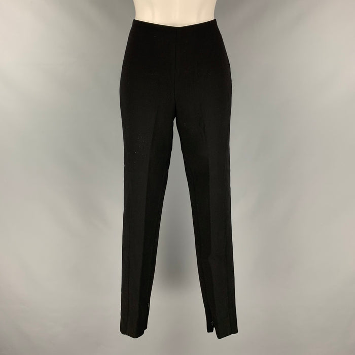 RALPH LAUREN Size 6 Black Wool Fitted Dress Pants