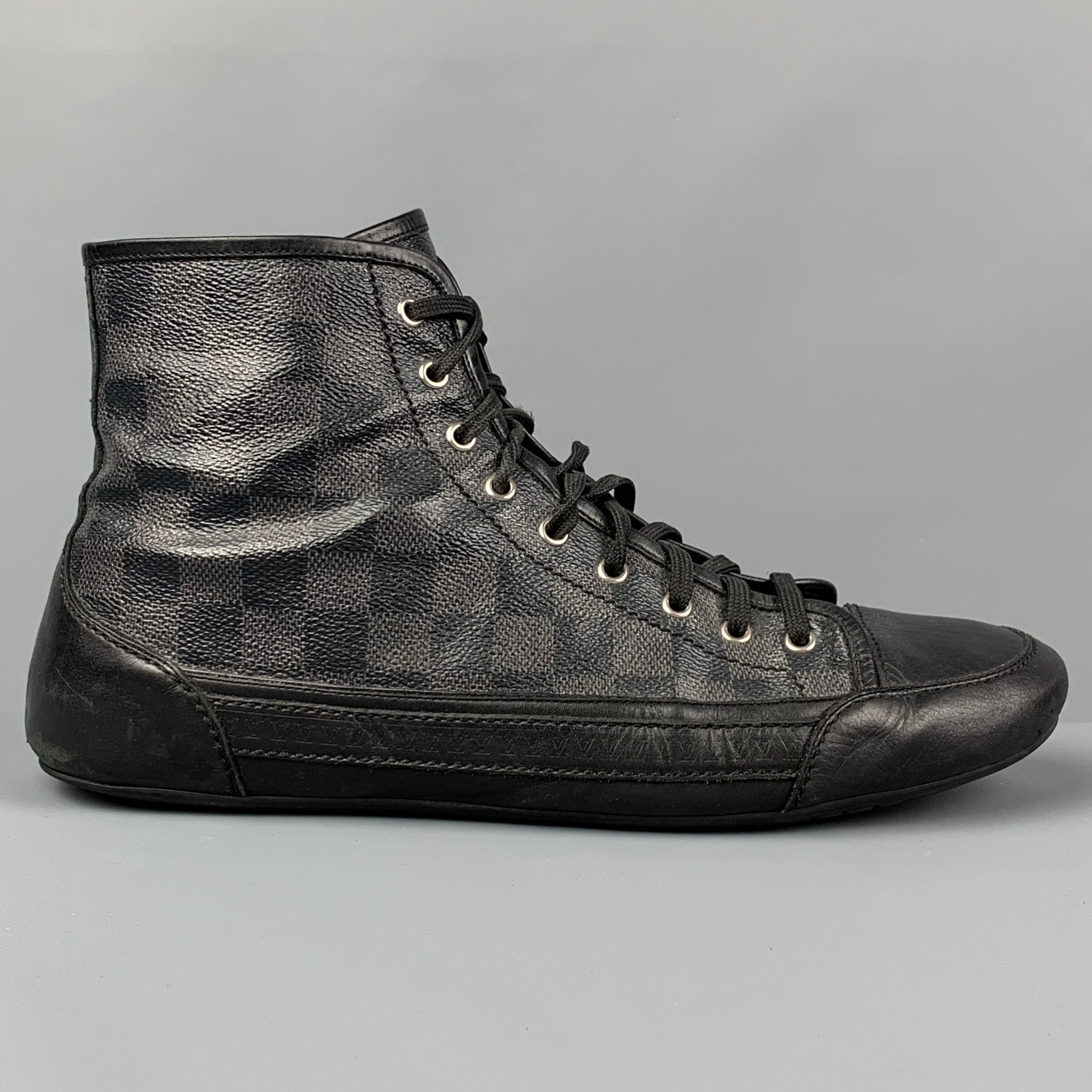 Louis Vuitton Black/Grey Damier Graphite Fabric and Leather Lace