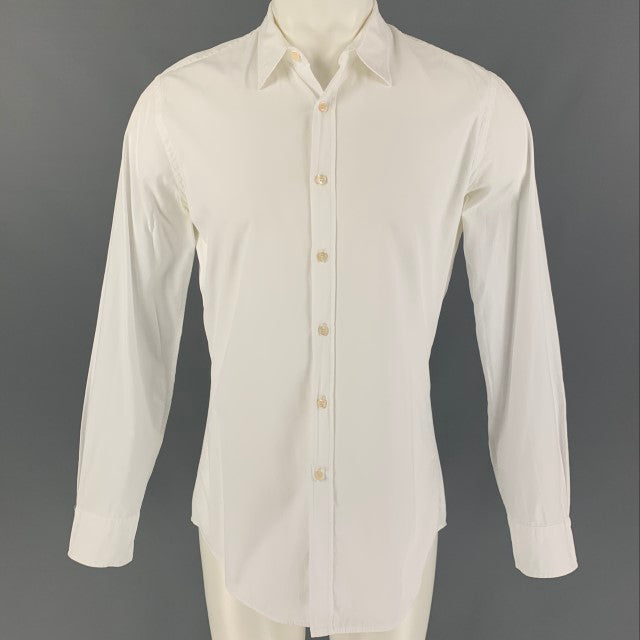 PAUL SMITH Camisa entallada con botones de algodón blanco talla M