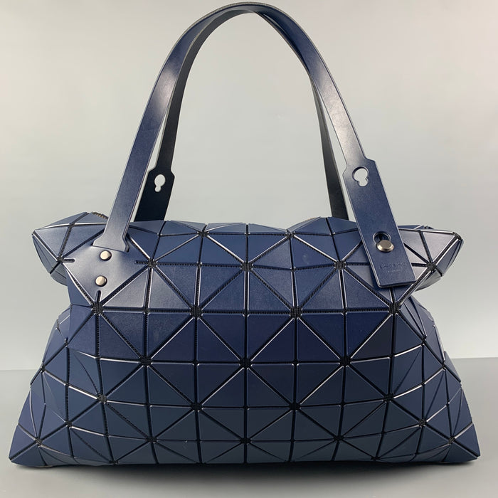 ISSEY MIYAKE BAO BAO Navy Geometric Leather Tote Bag