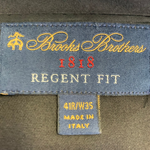 BROOKS BROTHERS Size 41 Regular Grey Charcoal Wool Regent Fit Notch Lapel Suit