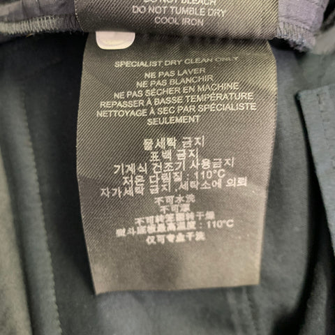 BURBERRY PRORSUM Size 42 Black Charcoal Stripe Virgin Wool Suit