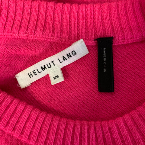 HELMUT LANG Size XS Pink Knitted Cashmere Crew-Neck Sweater