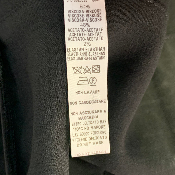 LA PERLA Size 4 Black White Viscose Blend Faux Pearl Embellishment V-Neck Jumpsuit