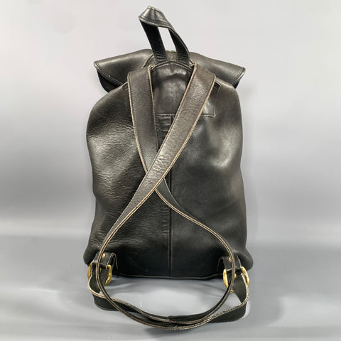 LAURA IN USA Size One Size Black Crackled Leather Backpack