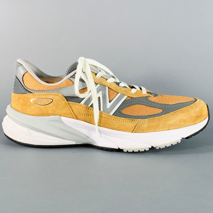 NEW BALANCE Size 10.5 990 Brown Tan Suede Mesh Chunky Foam Sole Sneakers