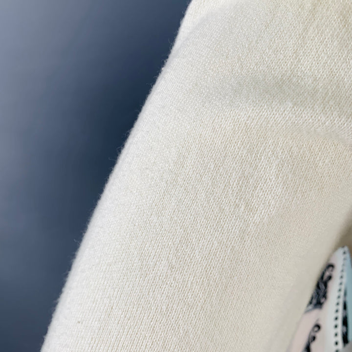 TED BAKER Size L Aiesha Cream Pink Blue Cotton Figures Mixed Fabrics Pullover