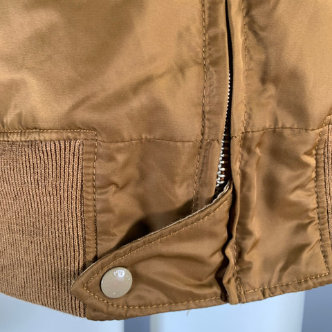ENGINEERED GARMENTS Size L Brown Nylon Bomber Jacket