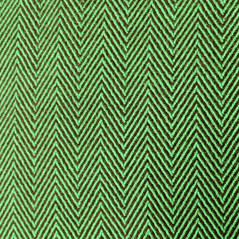 MR. GENTLEMAN Size 40 Green Herringbone Cotton Notch Lapel Sport Coat
