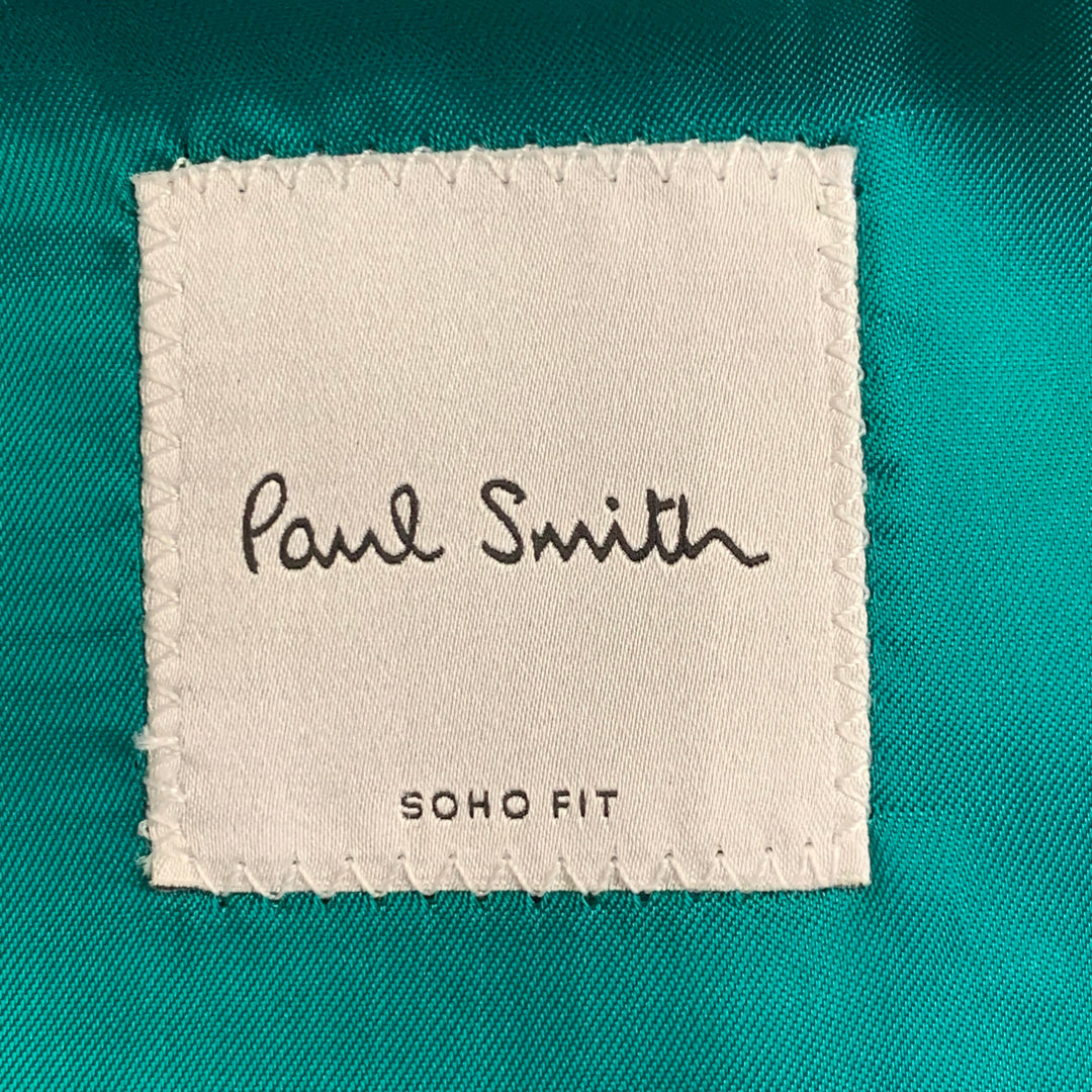 PAUL SMITH Size 44 Regular Blue Wool Notch Lapel Sport Coat