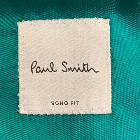 PAUL SMITH Size 44 Regular Blue Wool Notch Lapel Sport Coat