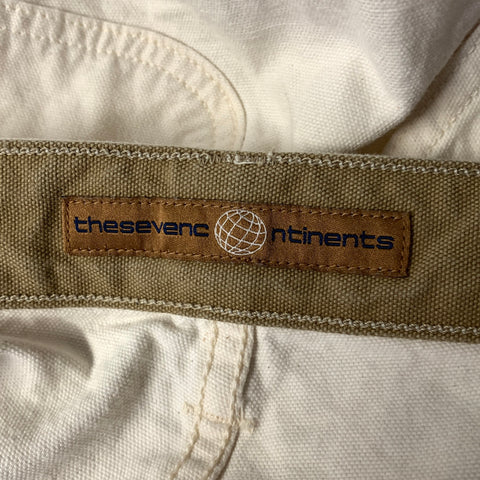 THE SEVEN CONTINENTS Size 30 Cream Cotton Carpenter Pants