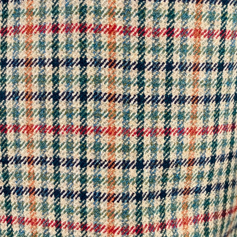 O'CONNELL'S Size 42 Regular Green Beige Houndstooth Wool Sport Coat