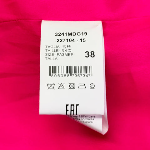 MSGM Size 2 Pink Wool Blend Peak Lapel Single Button Jacket Blazer
