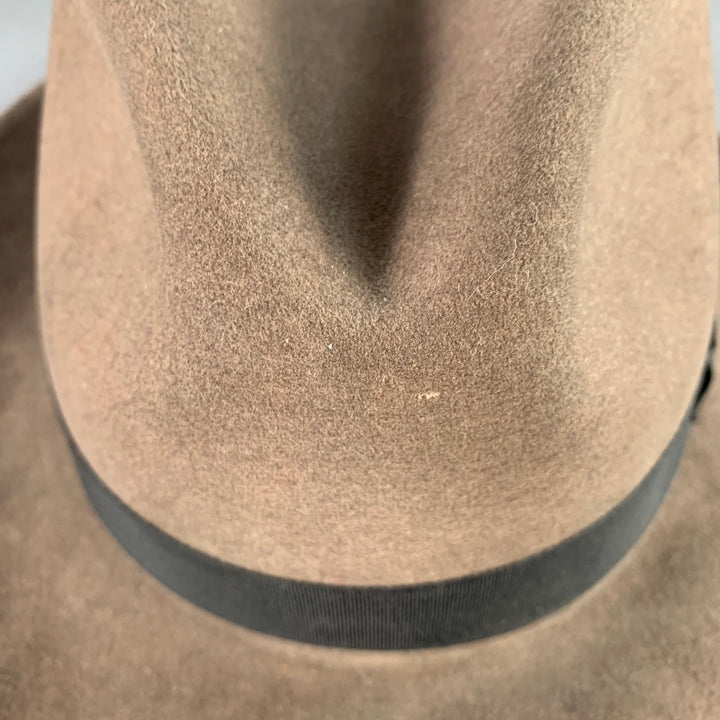 BORSALINO Baker Brown Taupe Felt Fedora Hat