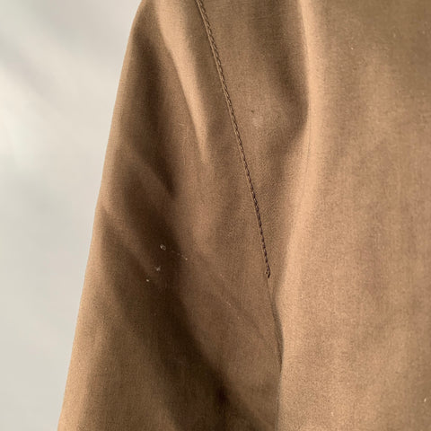 SALVATORE FERRAGAMO Size 44 Brown Cotton Blend Turn Lock Coat