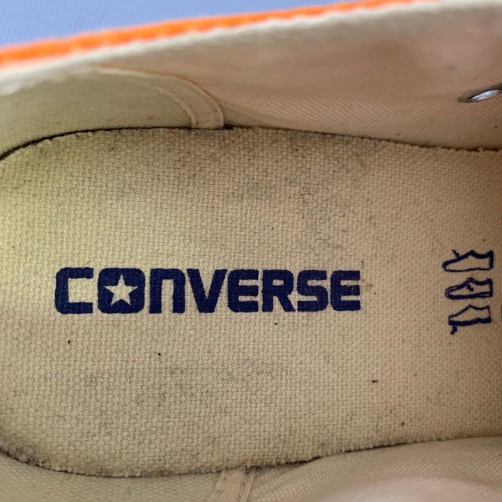CONVERSE Size 7 Orange Canvas Low Top Lace-Up Sneakers