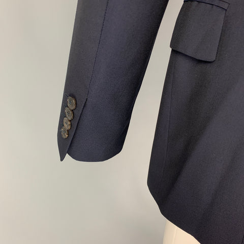 GUCCI Size 40 Navy Wool Single Breasted Sport Coat