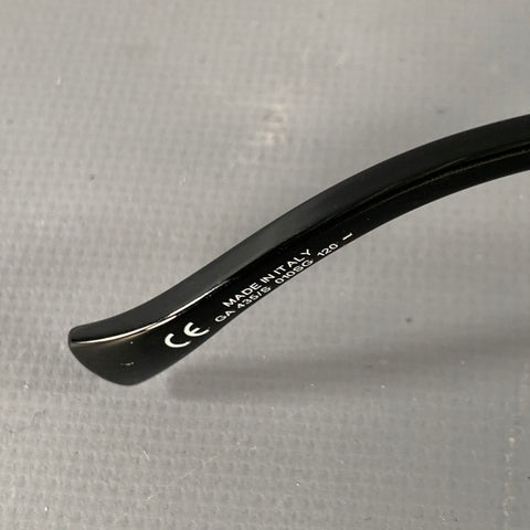 GIORGIO ARMANI Lunettes de soleil miroir en métal argenté et noir