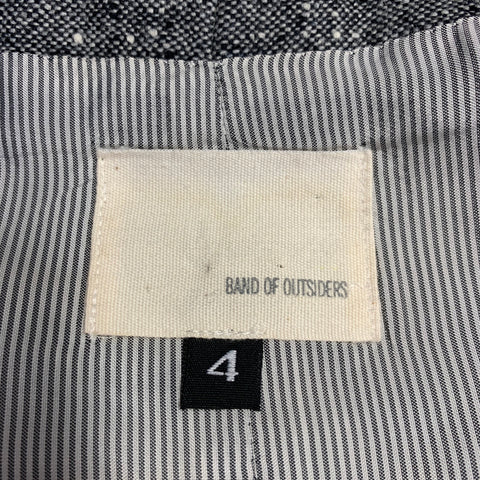 BAND OF OUTSIDERS Size 42 Grey Black White Tweed Wool Vest