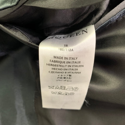 ALEXANDER MCQUEEN Size 48 Black Jacquard Viscose Blend Sport Coat