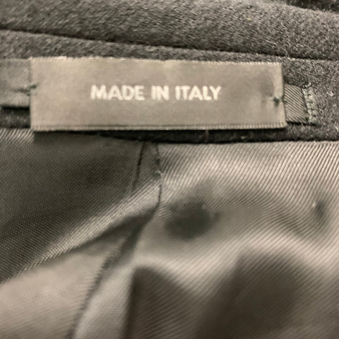 JIL SANDER Taille 38 Costume noir en laine patchwork à un bouton