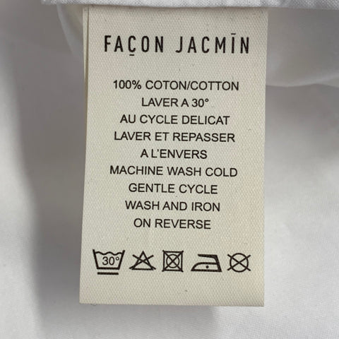 FACON JACMIN Size L White Cotton One Pocket Shirt