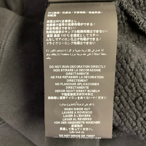 PALM ANGELS Taille XXL Sweat-shirt à capuche en coton noir et beige avec ours tufté sans tête