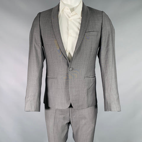 THE KOOPLES Size 38 Grey Wool Notch Lapel Suit