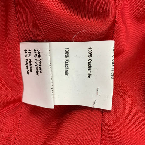 PIAZZA SEMPIONE Talla 4 Cárdigan de cachemira a cuadros rojo marrón