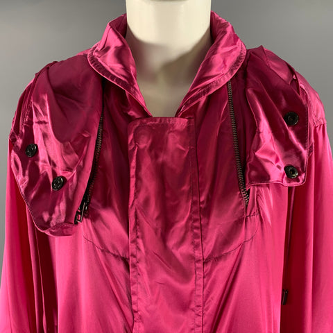 TOM FORD Size S Pink Silk Blend Zip  Snaps Coat
