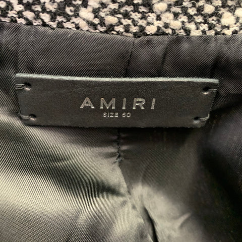 AMIRI Taille 40 Costume croisé en tweed de laine mélangée noir et blanc