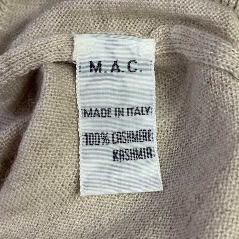 GENTRYPORTOFINO Size 42 Beige Heather Cashmere Crew Neck Pullover