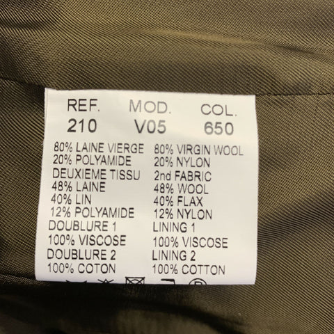 CARVEN Size 4 Brown Wool Blend Asymmetrical Jacket