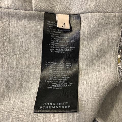 DOROTHEE SCHUMACHER Size M Silver Polyamide Blend Sequined Dress Top