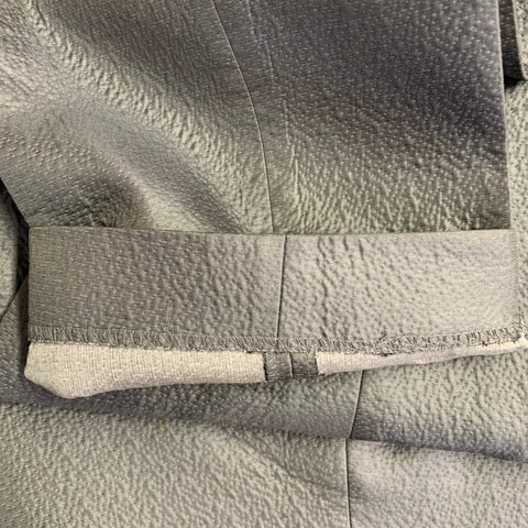 CALVIN KLEIN COLLECTION Size 38 Grey Textured Cotton Blend Peak Lapel Suit
