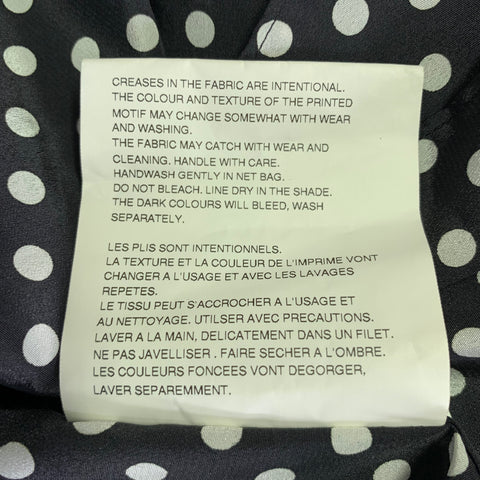 COMME des GARCONS Size M Black White Polyester Polka Dot Button Up Shirt