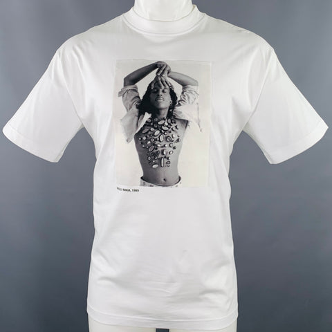 HONEY FUCKING DIJON Size L Willi Ninja White Black Graphic Cotton Crew Neck T-shirt