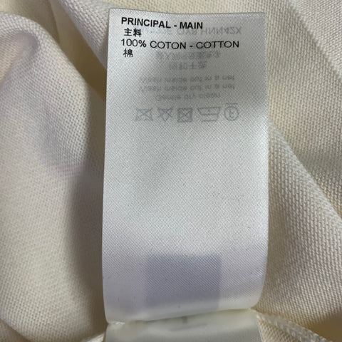 LOUIS VUITTON Size L Beige Knit Cotton Crew Neck T-shirt