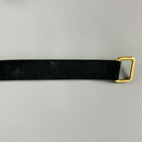 STREETS AHEAD Waist Size L Black Gold Suede Belt