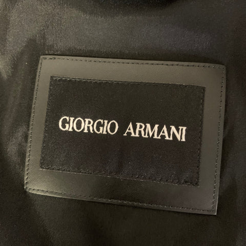 GIORGIO ARMANI Size L Black Grey Stripe Nylon Zip Up Jacket