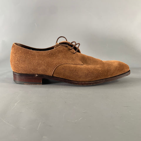 CARMINA Size 11 Brown Suede Derby Lace Up Shoes