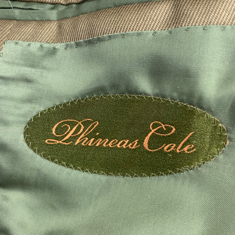 PHINEAS COLE Size 38 Tan Three Piece Notch Lapel Suit