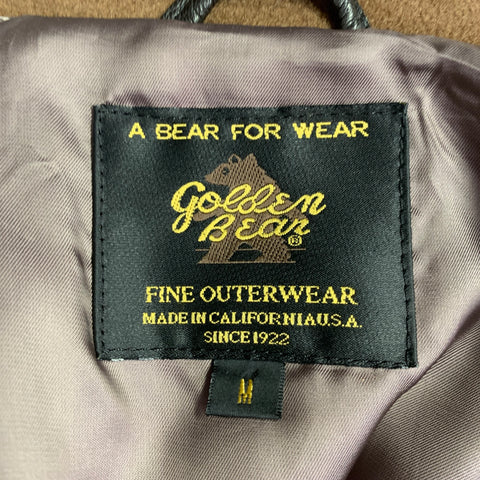 GOLDEN BEAR Size M Tan Wool Zip Up Jacket