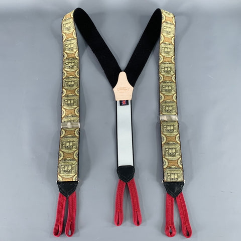 O'CONNELL'S Black Taupe Jacquard Limited Edition Suspenders