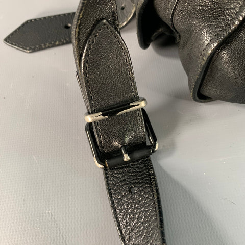 PROENZA SCHOULER PS1 Medium Black Leather Satchel Handbag