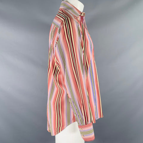 ROBERT GRAHAM Size M Multi Color Stripe Cotton Button Up Long Sleeve Shirt