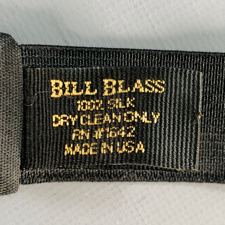 BILL BLASS One Size Black Herringbone Silk Cummerbund